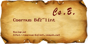 Csernus Bálint névjegykártya